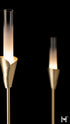 Hubbardton Forge Lilium 6 Light Chandelier in Modern Brass Finish Model: 101702-SKT-86-WC0821