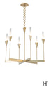 Hubbardton Forge Lilium 6 Light Chandelier in Modern Brass Finish Model: 101702-SKT-86-WC0821