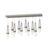 Hubbardton Forge Link 10 Light Blown Glass Rectangular Pendant Model: 131200-SKT-STND-85-YG0434