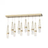 Hubbardton Forge Link 10 Light Blown Glass Rectangular Pendant Model: 131200-SKT-STND-85-YG0434