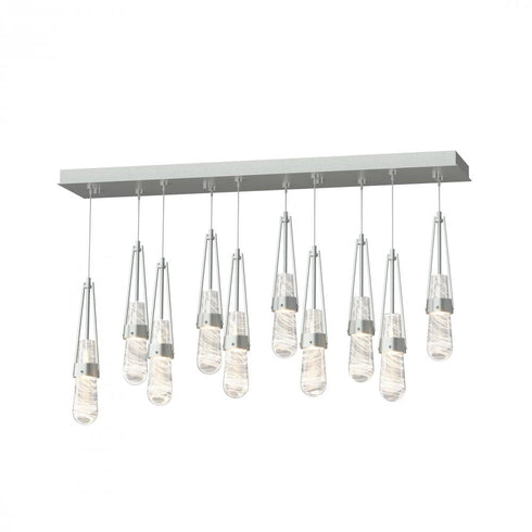 Hubbardton Forge Link 10 Light Blown Glass Rectangular Pendant Model: 131200-SKT-STND-85-YG0434