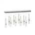 Hubbardton Forge Link 10 Light Blown Glass Rectangular Pendant Model: 131200-SKT-STND-85-YG0434