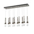 Hubbardton Forge Link 10 Light Clear Glass Rectangular Pendant Model: 131207-SKT-STND-14-ZM0434