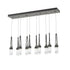 Hubbardton Forge Link 10 Light Clear Glass Rectangular Pendant Model: 131207-SKT-STND-14-ZM0434