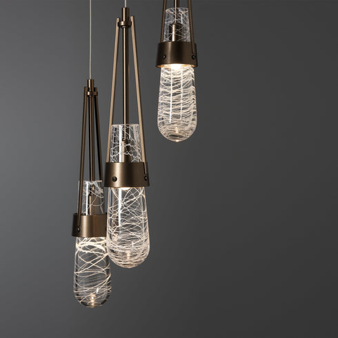 Hubbardton Forge Link 5 Light Blown Glass Pendant Model: 131120-SKT-LONG-20-YJ0434