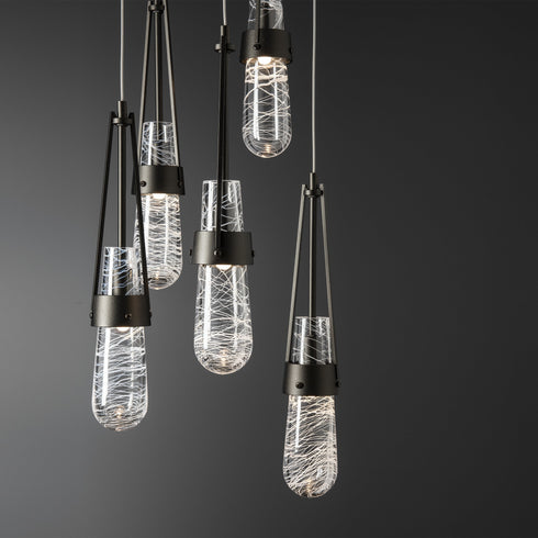 Hubbardton Forge Link 5 Light Blown Glass Pendant Model: 131120-SKT-STND-85-YG0434