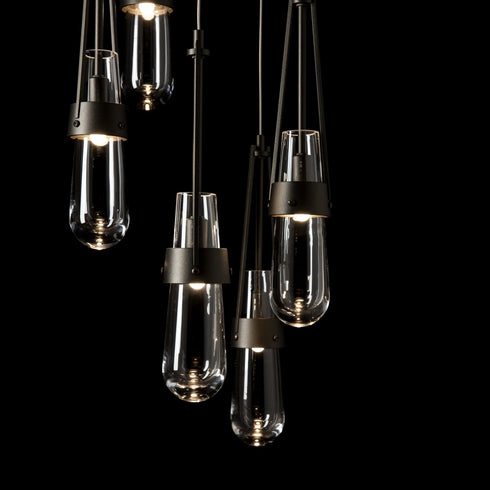 Hubbardton Forge Link 5 Light Clear Glass Pendant Model: 131127-SKT-STND-82-ZM0434