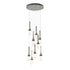 Hubbardton Forge Link 9 Light Blown Glass Round Pendant Model: 131100-SKT-STND-85-YG0434