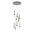 Hubbardton Forge Link 9 Light Blown Glass Round Pendant Model: 131100-SKT-STND-85-YG0434