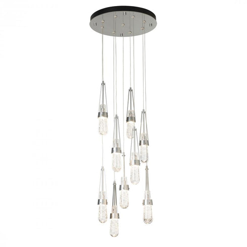 Hubbardton Forge Link 9 Light Blown Glass Round Pendant Model: 131100-SKT-STND-85-YG0434
