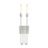 Hubbardton Forge Lisse 2 Light Sconce Model: 203053-SKT-82