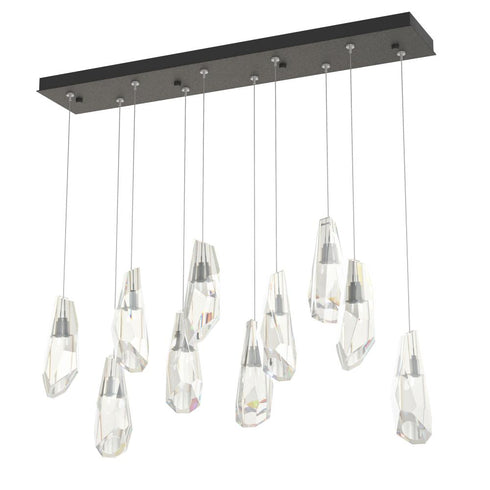 Hubbardton Forge Luma 10 Light Large Crystal Rectangular Model: 131201-SKT-STND-86-CR