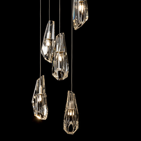 Hubbardton Forge Luma 5 Light Pendant Model: 131121-SKT-STND-82-CR