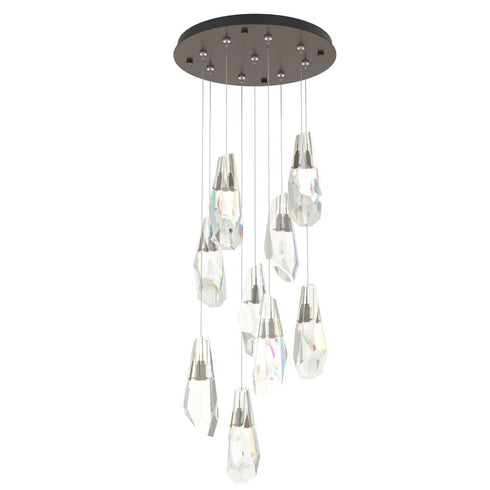 Hubbardton Forge Luma 9 Light Large Crystal Round Pendant Model: 131101-SKT-STND-86-CR