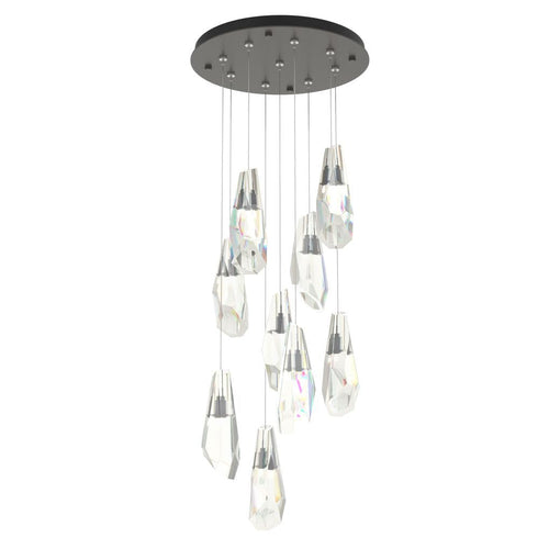 Hubbardton Forge Luma 9 Light Large Crystal Round Pendant Model: 131101-SKT-STND-86-CR