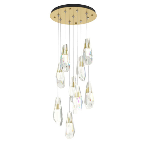 Hubbardton Forge Luma 9 Light Large Crystal Round Pendant Model: 131101-SKT-STND-86-CR