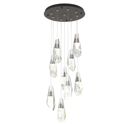Hubbardton Forge Luma 9 Light Large Crystal Round Pendant Model: 131101-SKT-STND-86-CR