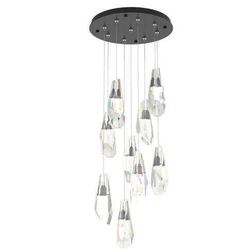 Hubbardton Forge Luma 9 Light Large Crystal Round Pendant Model: 131101-SKT-STND-86-CR