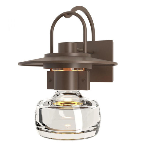 Hubbardton Forge Mason Large Outdoor Sconce in Coastal Oil Rubbed Bronze Finish Model: 303005-SKT-14-ZM0447