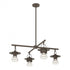 Hubbardton Forge Mason Outdoor 4 Light Pendant in Coastal Oil Rubbed Bronze Finish Model: 364212-SKT-MULT-14-ZM0435