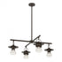 Hubbardton Forge Mason Outdoor 4 Light Pendant in Coastal Oil Rubbed Bronze Finish Model: 364212-SKT-MULT-14-ZM0435