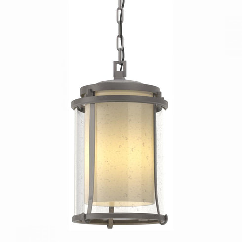 Hubbardton Forge Meridian Large Outdoor Ceiling Fixture in Coastal Oil Rubbed Bronze Finish Model: 365615-SKT-14-ZS0283