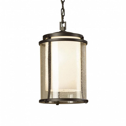 Hubbardton Forge Meridian Large Outdoor Ceiling Fixture in Coastal Oil Rubbed Bronze Finish Model: 365615-SKT-14-ZS0283
