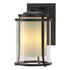 Hubbardton Forge Meridian Large Outdoor Sconce in Coastal Oil Rubbed Bronze Finish Model: 305615-SKT-14-ZS0283