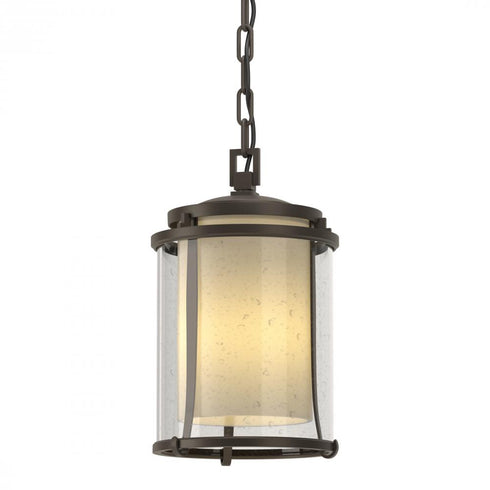 Hubbardton Forge Meridian Outdoor Ceiling Fixture in Coastal Oil Rubbed Bronze Finish Model: 365610-SKT-14-ZS0297
