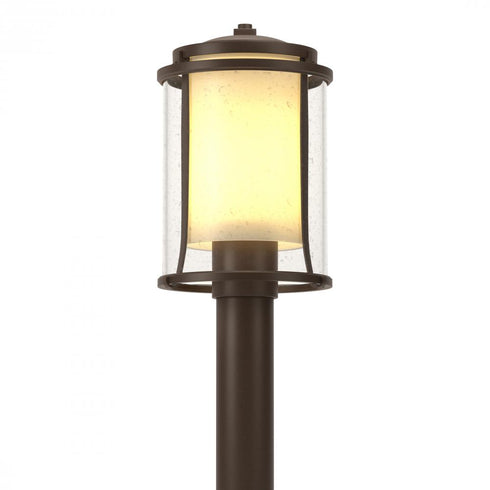 Hubbardton Forge Meridian Outdoor Post Light in Coastal Oil Rubbed Bronze Finish Model: 345610-SKT-14-ZS0283