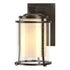 Hubbardton Forge Meridian Outdoor Sconce in Coastal Oil Rubbed Bronze Finish Model: 305610-SKT-14-ZS0297