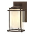 Hubbardton Forge Meridian Outdoor Sconce in Coastal Oil Rubbed Bronze Finish Model: 305610-SKT-14-ZS0297