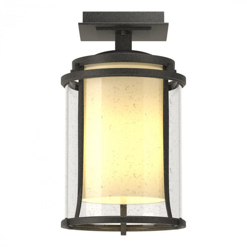 Hubbardton Forge Meridian Outdoor Semi Flush in Coastal Oil Rubbed Bronze Finish Model: 365605-SKT-14-ZS0297