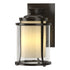 Hubbardton Forge Meridian Small Outdoor Sconce in Coastal Oil Rubbed Bronze Finish Model: 305605-SKT-14-ZS0296