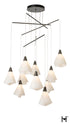 Hubbardton Forge Mobius 10 Light Mobile Pendant in Dark Smoke Finish Model: 131152-SKT-STND-07-SH1987