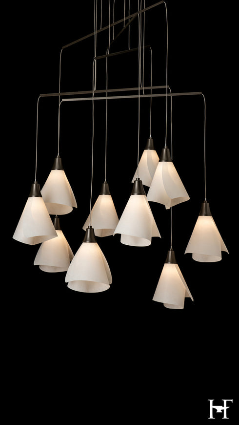 Hubbardton Forge Mobius 10 Light Mobile Pendant in Dark Smoke Finish Model: 131152-SKT-STND-07-SH1987
