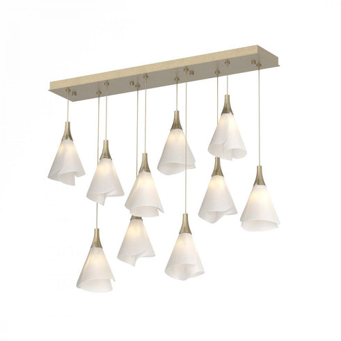 Hubbardton Forge Mobius 10 Light Rectangular Pendant Model: 131202-SKT-STND-82-SH1987