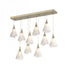 Hubbardton Forge Mobius 10 Light Rectangular Pendant Model: 131202-SKT-STND-82-SH1987