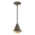 Hubbardton Forge Mobius Steel Shade Mini Pendant in Bronze Finish Model: 184500-SKT-MULT-05