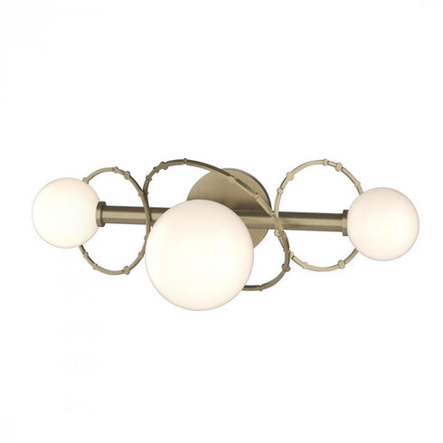 Hubbardton Forge Olympus 3 Light Bath Sconce in Black Finish Model: 201360-SKT-10-GG0712