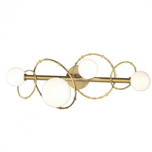 Hubbardton Forge Olympus 4 Light Bath Sconce in Black Finish Model: 201361-SKT-10-GG0712