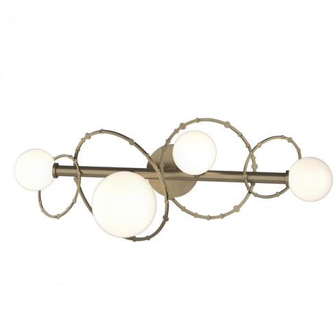 Hubbardton Forge Olympus 4 Light Bath Sconce in Black Finish Model: 201361-SKT-10-GG0712
