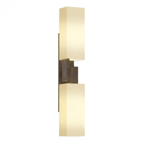 Hubbardton Forge Ondrian 2 Light Sconce in Bronze Finish Model: 207801-SKT-05-GG0351