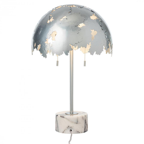 Hubbardton Forge Pangea Dome Table Lamp in Sterling Finish Model: 272103-SKT-85-ML