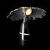 Hubbardton Forge Pangea Mini Table Lamp in Sterling Finish Model: 272107-SKT-85-MB