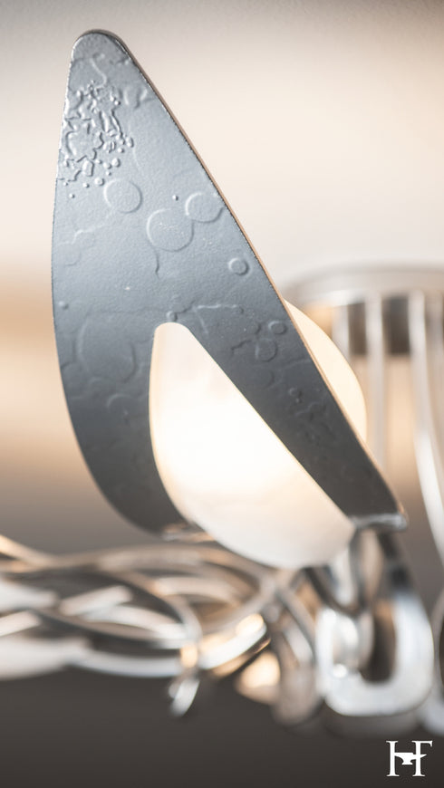 Hubbardton Forge Parasol 7 Light Semi Flush in Sterling Finish Model: 121320-SKT-85-BB0823