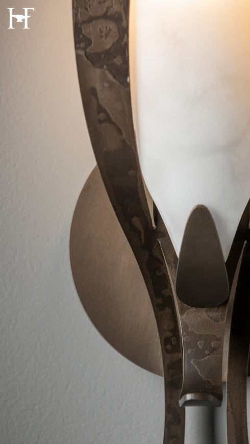 Hubbardton Forge Parasol Sconce in Dark Smoke Finish Model: 201309-SKT-07-BB0823