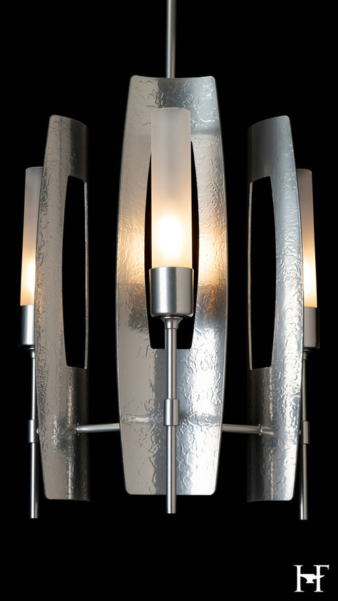 Hubbardton Forge Passage 3 Light Pendant in Sterling Finish Model: 131055-SKT-MULT-85-FD0611