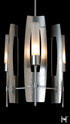 Hubbardton Forge Passage 3 Light Pendant in Sterling Finish Model: 131055-SKT-MULT-85-FD0611