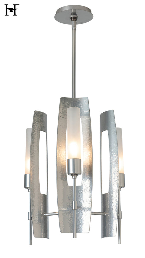 Hubbardton Forge Passage 3 Light Pendant in Sterling Finish Model: 131055-SKT-MULT-85-FD0611